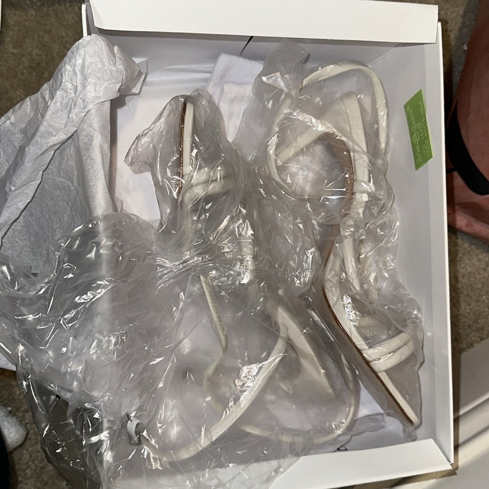 SOLD Schutz white strappy heels - Picture 5 of 8